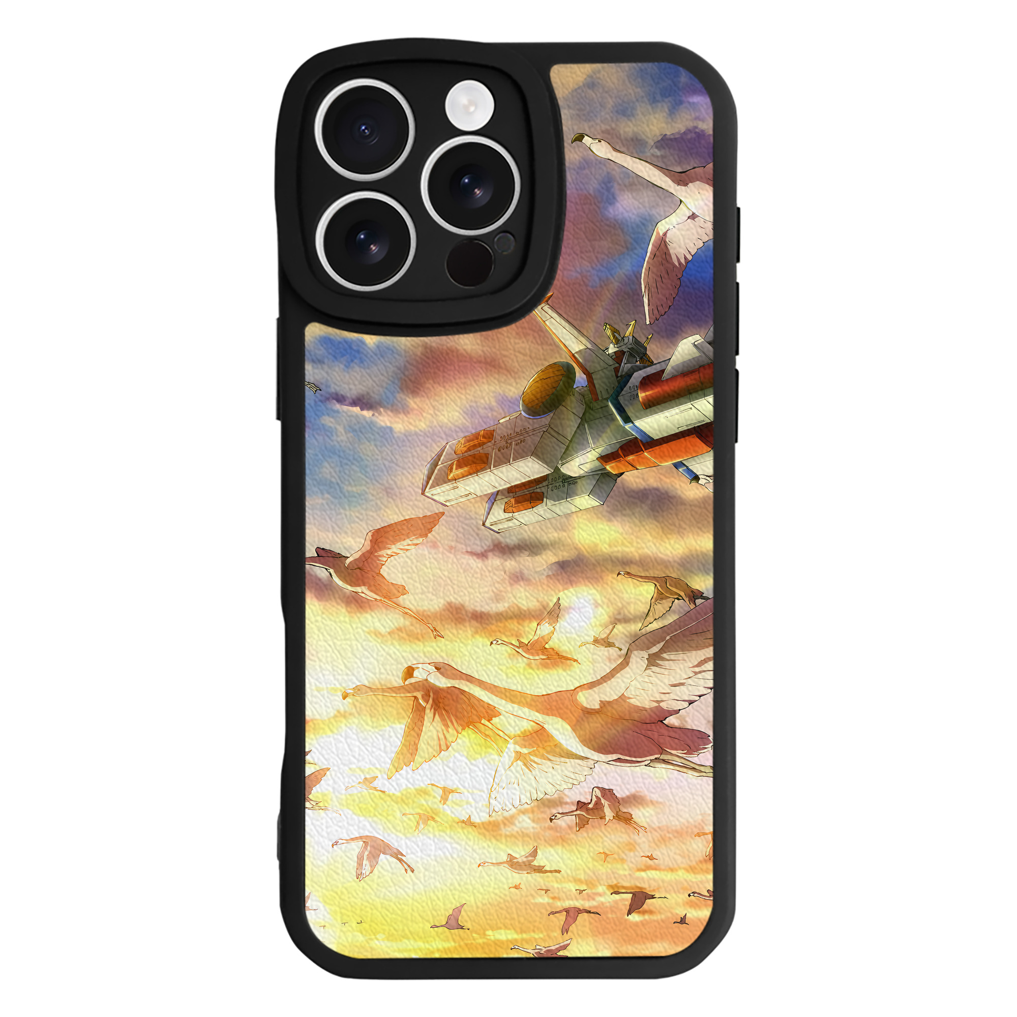 （画像用） 機動戦士ガンダム Mobile Suit Gundam 【iPhone 16シリーズ対応】シリコンスマホケース（レザー調） 材質：シリコン